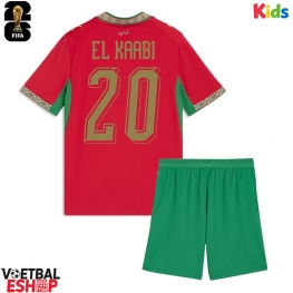 Marokko Ayoub El Kaabi #20 Thuis tenue Kids WK 2026 Korte Mouw (+ Korte broeken)
